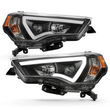 Load image into Gallery viewer, ANZO FITS: 14-18 Toyota 4 Runner Plank Style Projector Headlights Black w/ Amber
