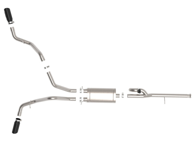 aFe 49-34132-B FITS Gemini XV 3in 304 SS Cat-Back Exhaust w/ Cutout 14-19 GM Trucks 4.3L/5.3L w/ Black Tips