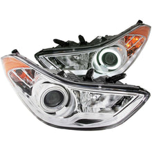 Load image into Gallery viewer, ANZO 121455 FITS 2011-2014 Hyundai Elantra Projector Headlights w/ Halo Chrome (CCFL)