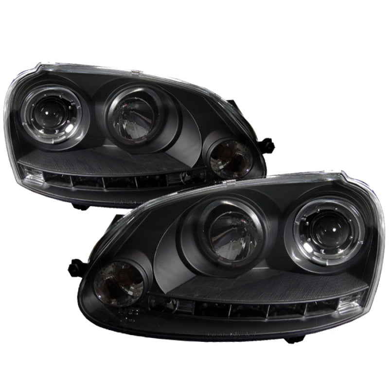 SPYDER 5012098 - Spyder Volkswagen GTI 06-09/Jetta 06-09 Halogen Model OnlyLED Halo DRL Black PRO-YD-VG06-HL-BK