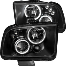 Load image into Gallery viewer, ANZO 121166 FITS: 2005-2009 Ford Mustang Projector Headlights w/ Halo Black