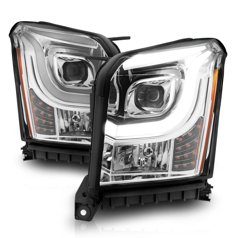 ANZO 111536 -  FITS: 2015-2017 GMC Yukon XL Projector Headlights W Lightbar Chrome/Amber