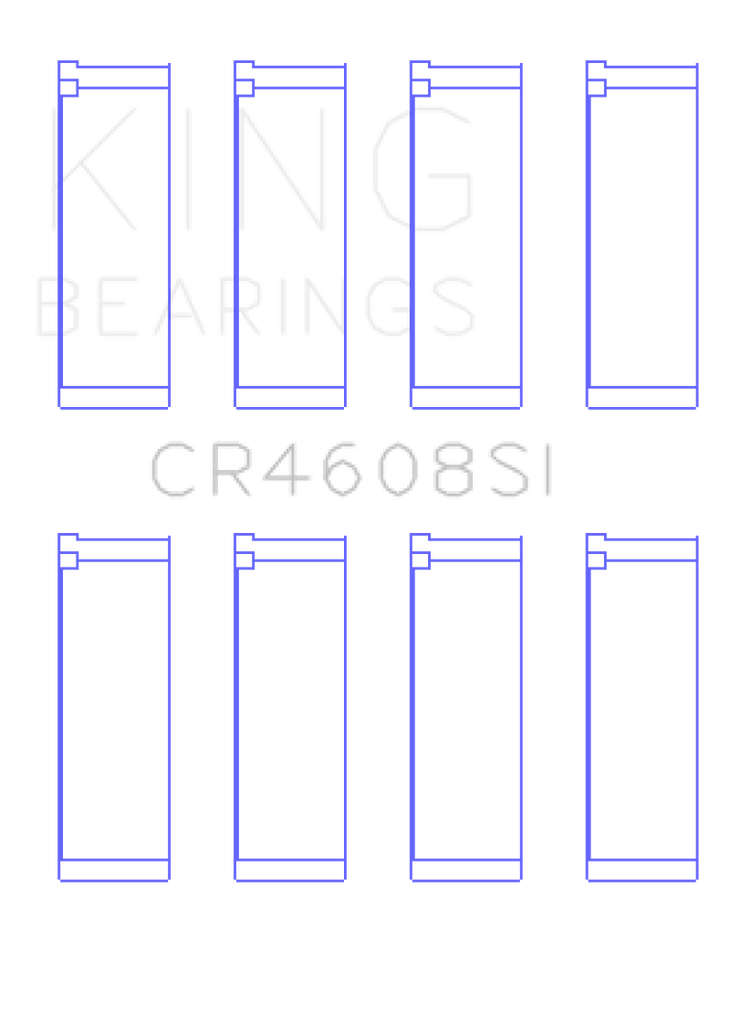King Engine Bearings CR4608SI -King Toyota 2ZZ-GE (Standard Size) Connecting Rod Bearing Set (Set of 4)