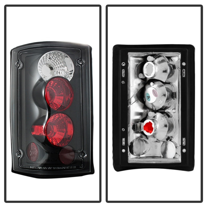 SPYDER 5002914 - Spyder Ford Excursion 00-06/Econoline 150/250/350/450/550 95-06 Euro Tail Lights Blk ALT-YD-FEC00-BK