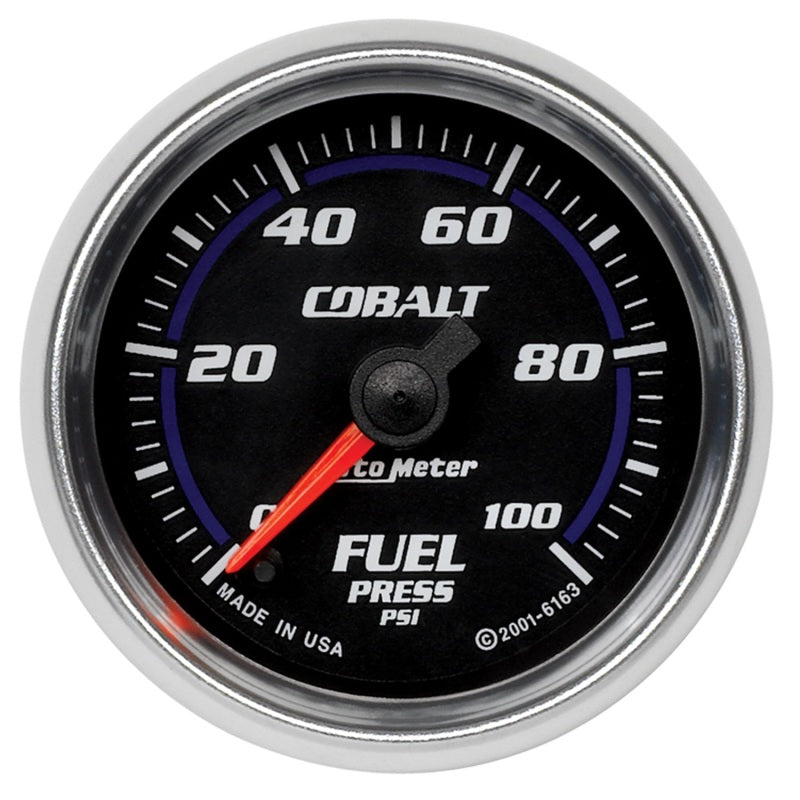 AutoMeter 6163 - Autometer Cobalt 52mm 100 PSI Electronic Fuel Pressure Gauge