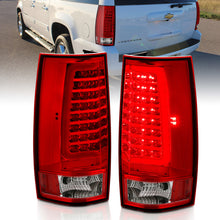 Load image into Gallery viewer, ANZO 311323 FITS 2007-2014 Chevy Tahoe LED Taillight Plank Style Chrome With Red/Clear Lens