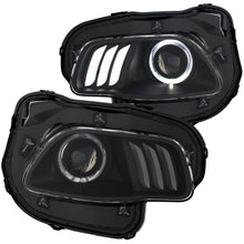 Load image into Gallery viewer, ANZO 111353 FITS 2014-2016 Jeep Cherokee Projector Headlights Black clear w/ white and Red