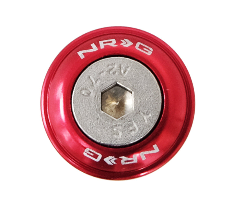 NRG FW-100RD - Fender Washer Kit w/Rivets For Plastic (Red) Set of 10