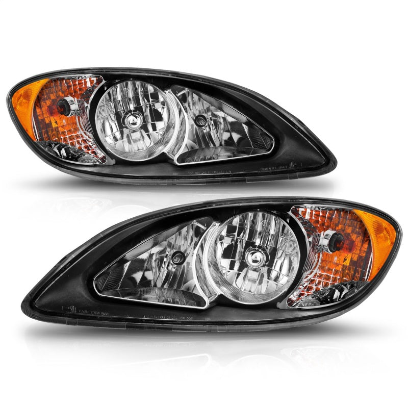 ANZO 131032 FITS 2008-2016 International Prostar Crystal Headlights Black Housing (OE Replacement)