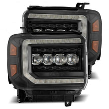 Load image into Gallery viewer, AlphaRex 880617 - 14-18 GMC Sierra NOVA LED Proj Headlights Plank Style Black w/Activ Light/Seq Signal/DRL