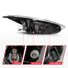 Load image into Gallery viewer, ANZO 121564 FITS 15-18 Ford Focus Projector Headlightsw/ Light Bar Switchback Black Housing