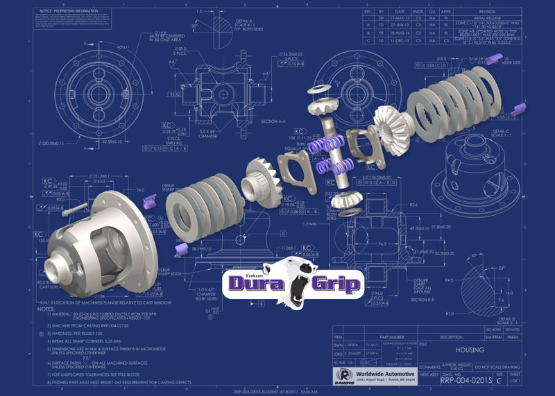 Yukon Gear & Axle YDGGM9.5-33-1 -Yukon Gear Dura Grip Positraction For GM 9.5in w/ 33 Spline Axles