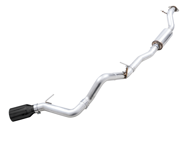 AWE Tuning 3015-23789 FITS 2021+ Ford Bronco 0FG Single Rear Exit Exhaust w/Diamond Black Tip & Bash Guard