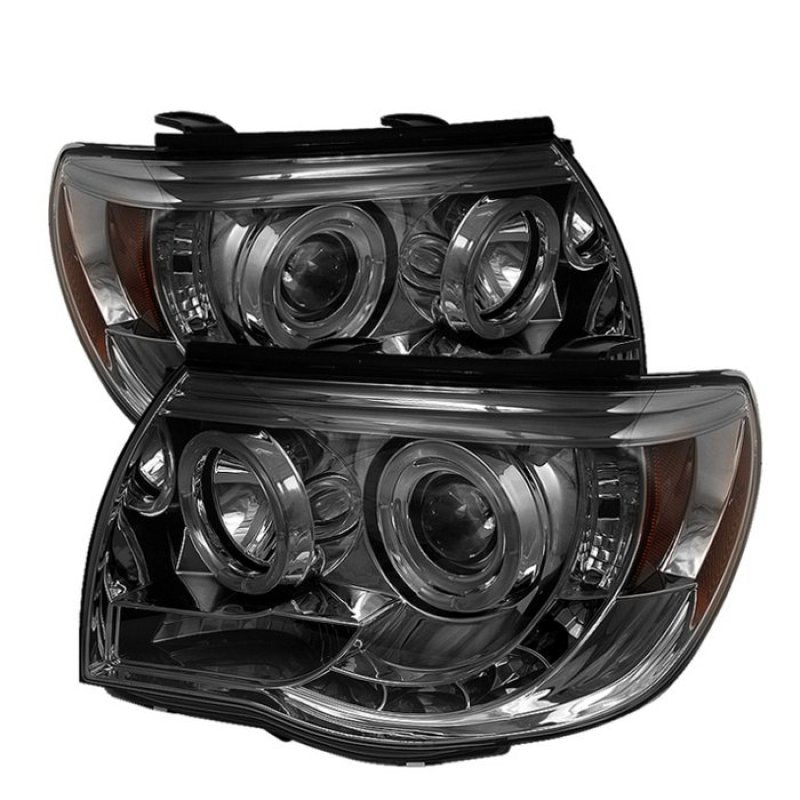 SPYDER 5011930 FITS 5011930 - Spyder Toyota Tacoma 05-11 Projector Headlights LED Halo LED Smoke High H1 Low H1 PRO-YD-TT05-HL-SM