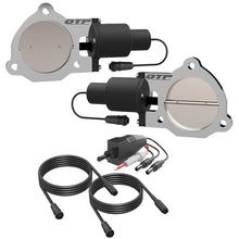 Load image into Gallery viewer, QTP QTEC70 - 3.5in Bolt-On QTEC Dual Electric Cutout Valves Pair