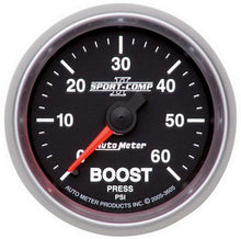 Load image into Gallery viewer, AutoMeter 3605  -  2-1/16in S/C II Boost Gauge 0-60psi