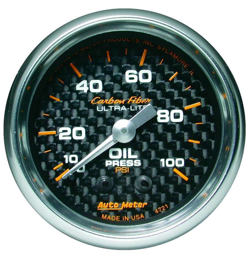 AutoMeter 4721  -  C/F 2-1/16in Oil Pressure Gauge 0-100PSI