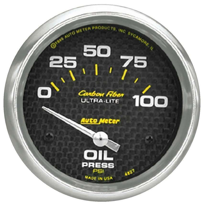 AutoMeter 4827  -  C/F 2-5/8in Oil Pressure Gauge 0-100PSI