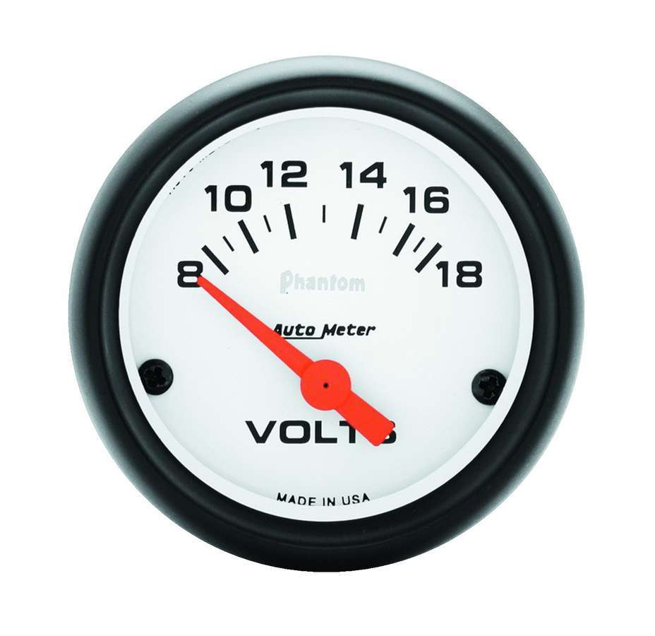 AutoMeter 5791  -  Phantom 2 1/16in Voltmeter 8-18 Volts