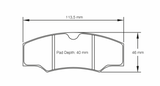 Pagid Racing 1749 RSH3 Compound Brake Pads