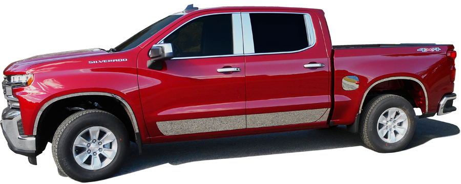 QAA Chrome Emblems For 2019-2024 Chevrolet Silverado and Silverado HD - 2-door 4-door Pickup Truck 