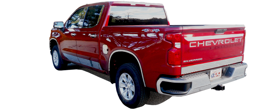 QAA Chrome Emblems For 2019-2024 Chevrolet Silverado and Silverado HD - 2-door 4-door Pickup Truck 