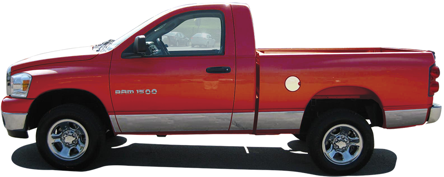 QAA Chrome Rocker Panels For 2002-2008 Dodge Ram - 4-door Pickup Truck Quad Cab Long Bed