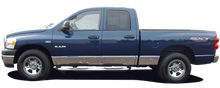 Load image into Gallery viewer, QAA Chrome Rocker Panels For 2002-2008 Dodge Ram - 4-door Pickup Truck Quad Cab Long Bed