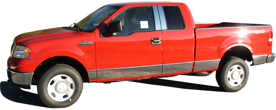 QAA Chrome Tail Light Bezels For 2004-2008 Ford F-150 - 2-door 4-door Pickup Truck Styleside