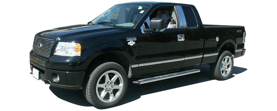 QAA Chrome Tail Light Bezels For 2004-2008 Ford F-150 - 2-door 4-door Pickup Truck Styleside
