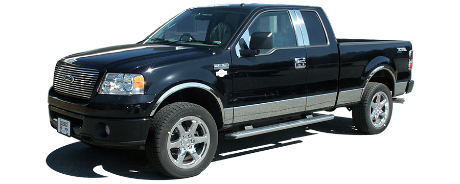 QAA Chrome Tail Light Bezels For 2004-2008 Ford F-150 - 2-door 4-door Pickup Truck Styleside