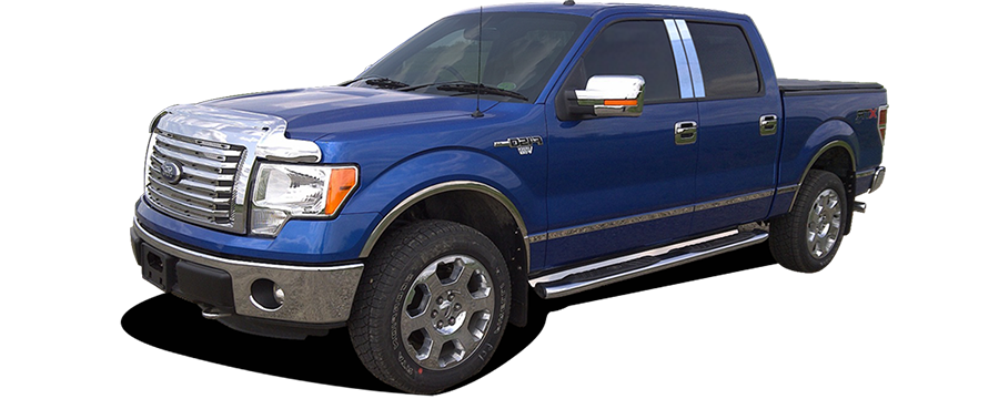 QAA Chrome Tail Light Bezels For 2004-2008 Ford F-150 - 2-door 4-door Pickup Truck Styleside