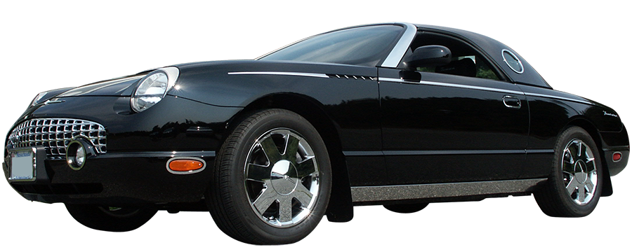 QAA Chrome Hood Accent Trim For 2002-2004 Ford Thunderbird - 2-door Coupe Convertible