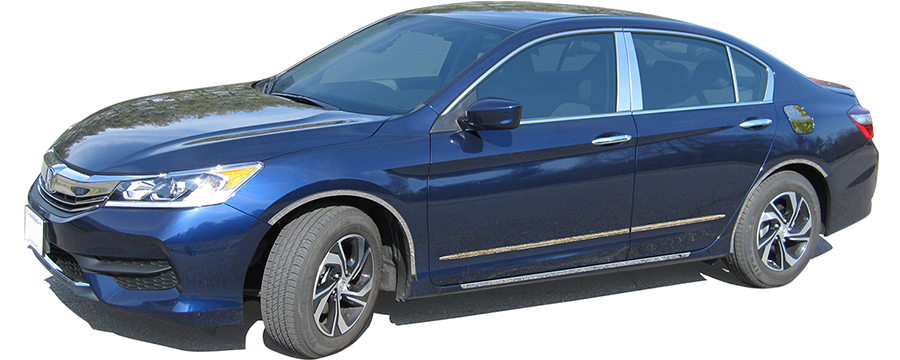 QAA Chrome Rear Bumper Trim For 2016-2017 Honda Accord - 4-door Sedan