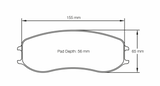 Pagid Porsche 991 GT3 Cup [PFC brakes 28/26 mm] Front Brake Pads