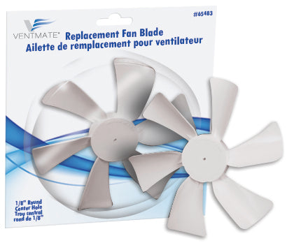 VENTMATE 65491 Exhaust Fan Blade Impact-Resistant Plastic Construction