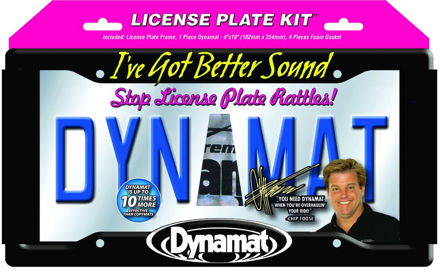 DYNAMAT 19100 Sound Dampening Kit Stop License Plate Rattle With The Dynamat Xtreme License Plate Kit