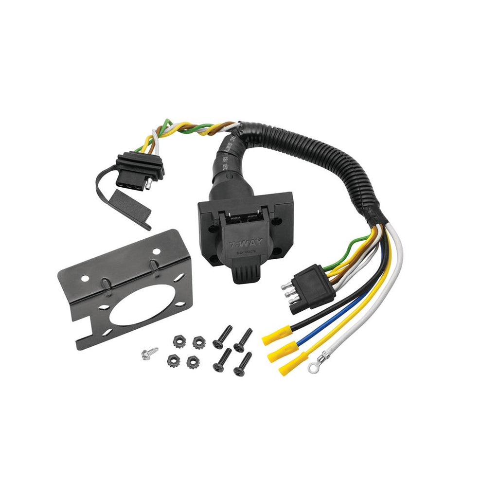 REESE 85343 Trailer Wiring Connector Adapter Provide Versatility In Going From 4 Way Flat To 7-Way Round Blade
