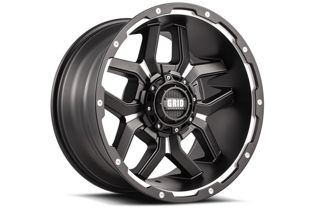 GRID WHEELS GD0718090655F3510 Wheel Matte Black With Milled Accents
