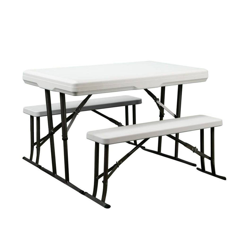 FAULKNER 69863 Table Weather-Resistant  UV-Protected High-Density Polyethylene Provides Long-Lasting Durability