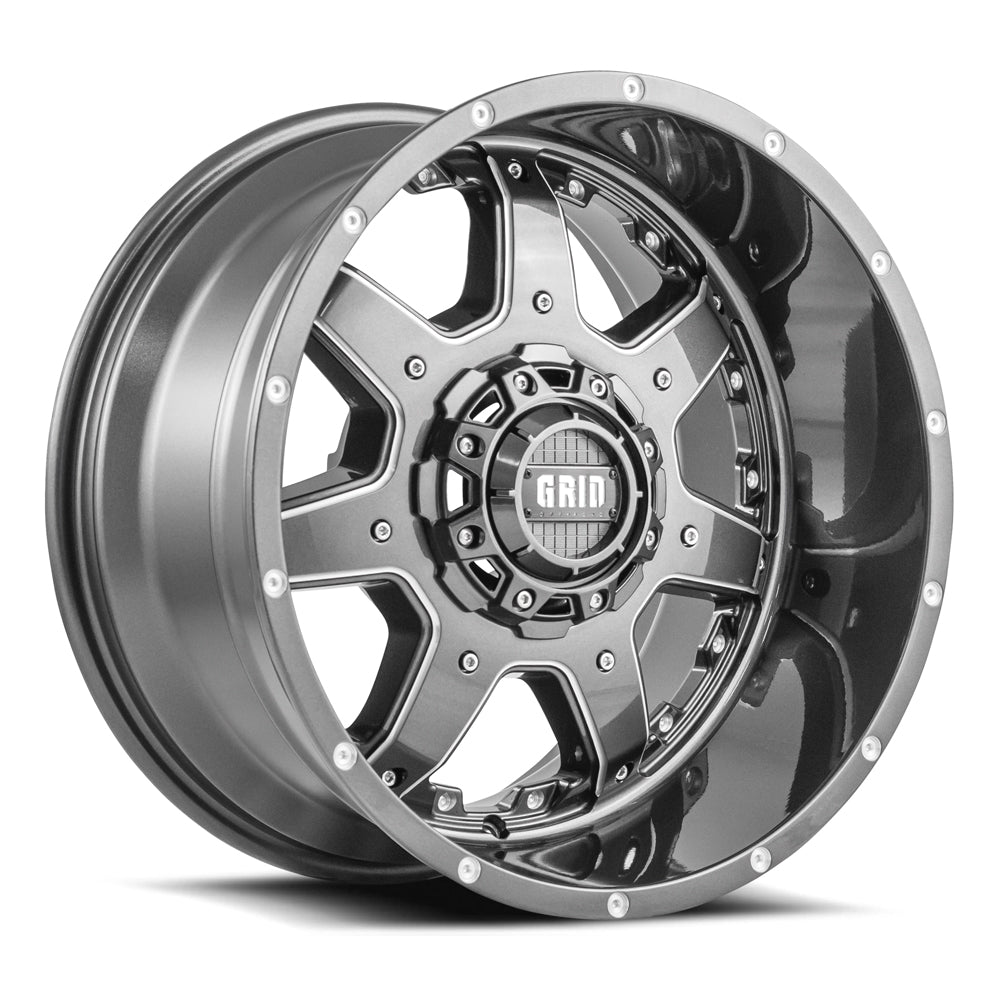 GRID WHEELS GD0118090237G108 Wheel Gloss Graphite Milled Finish