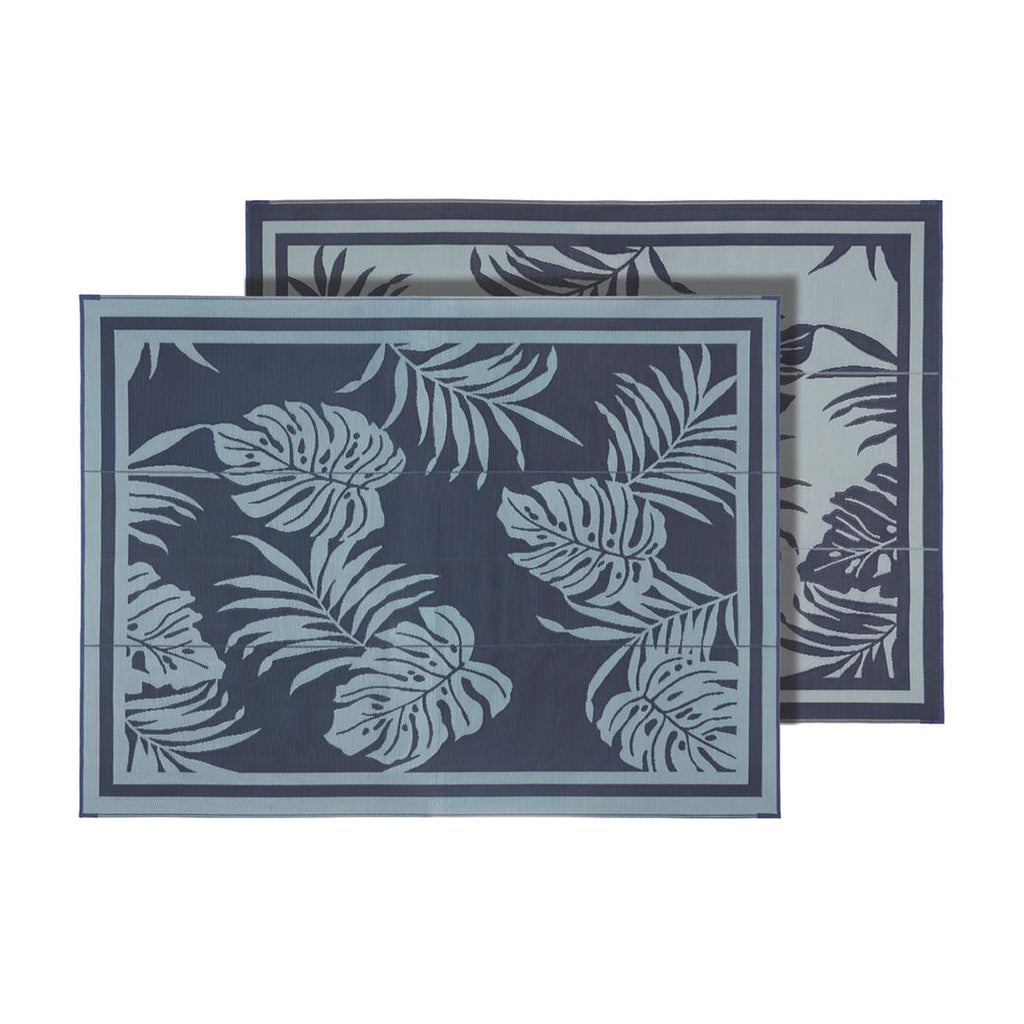 FAULKNER 48932 Patio Mat Reversible Design Is Crafted With Lightweight  100 Percent Polypropylene