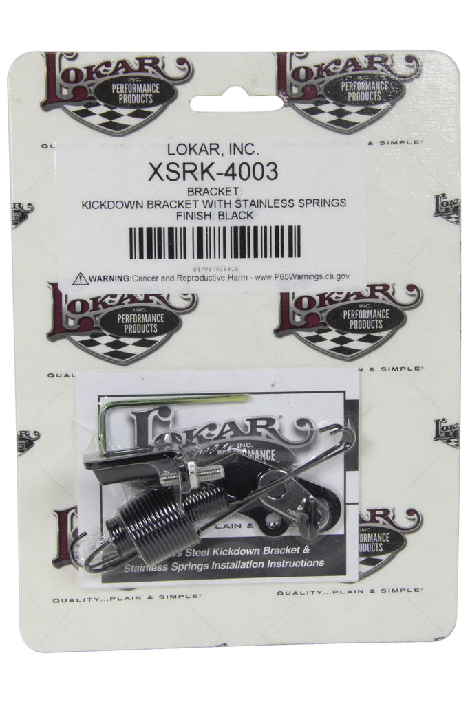 Lokar XSRK-4003  -  Bracket And Springs Kick Down Black Stainless Ste