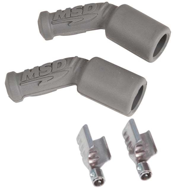 MSD 3304  -  45 Degree Plug Boots & Terminals - LS1 2-Pack