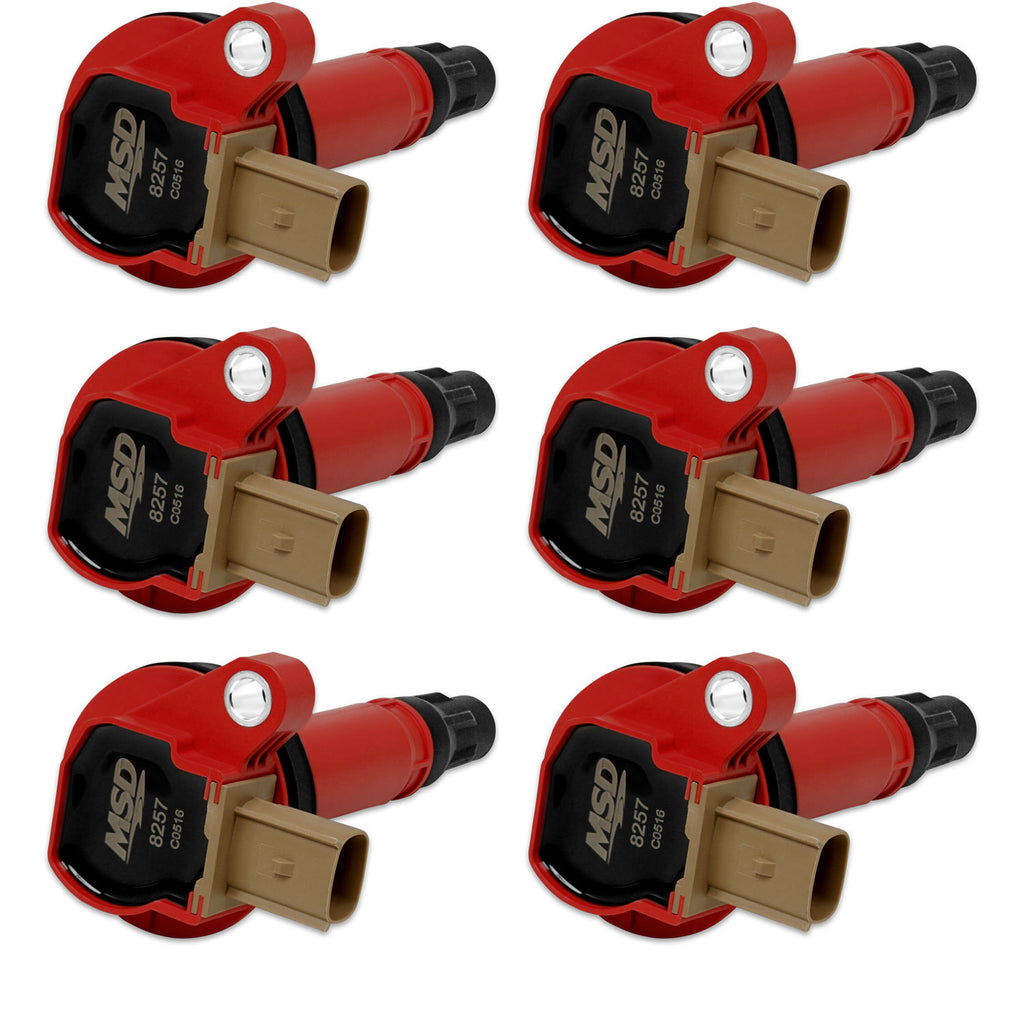 MSD 82576  -  Coils 6pk Ford Eco-Boost 3.5L V6 11-16  Red