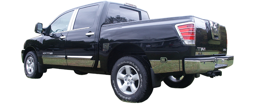 QAA Chrome Window Trim For 2004-2015 Nissan Titan - 4-door Pickup Truck Crew Cab