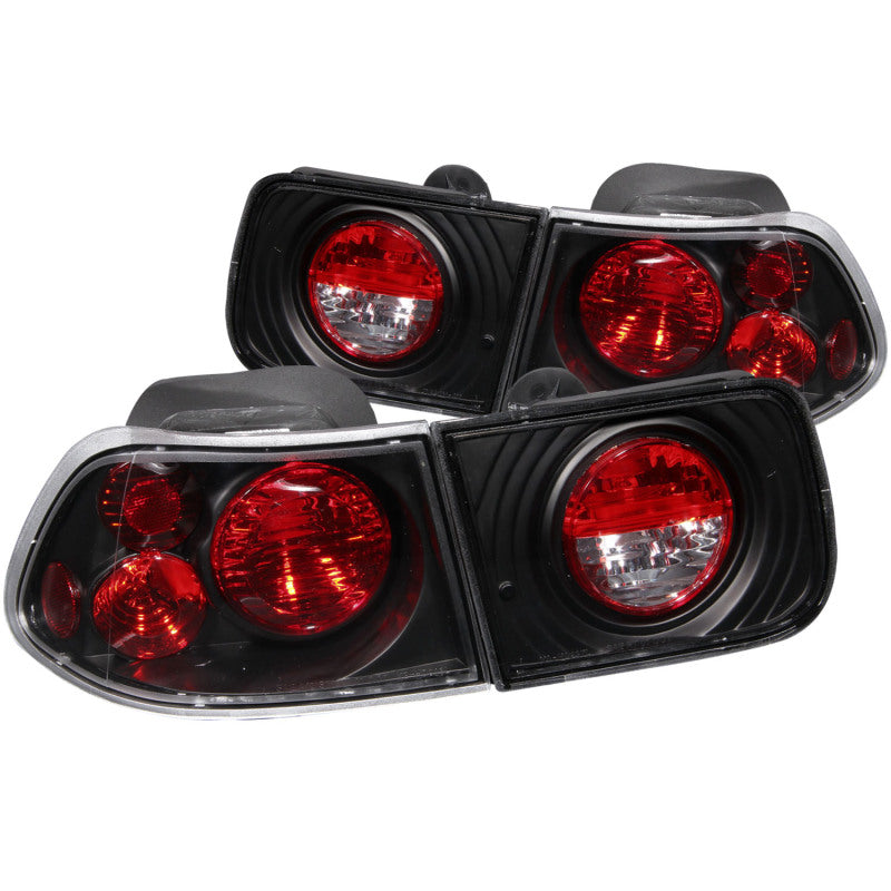 ANZO 221062 FITS: 1996-2000 Honda Civic Taillights Black