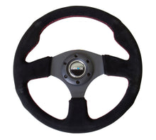 Load image into Gallery viewer, NRG Reinforced Steering Wheel (320mm) Suede w/Red Stitch - free shipping - Fastmodz