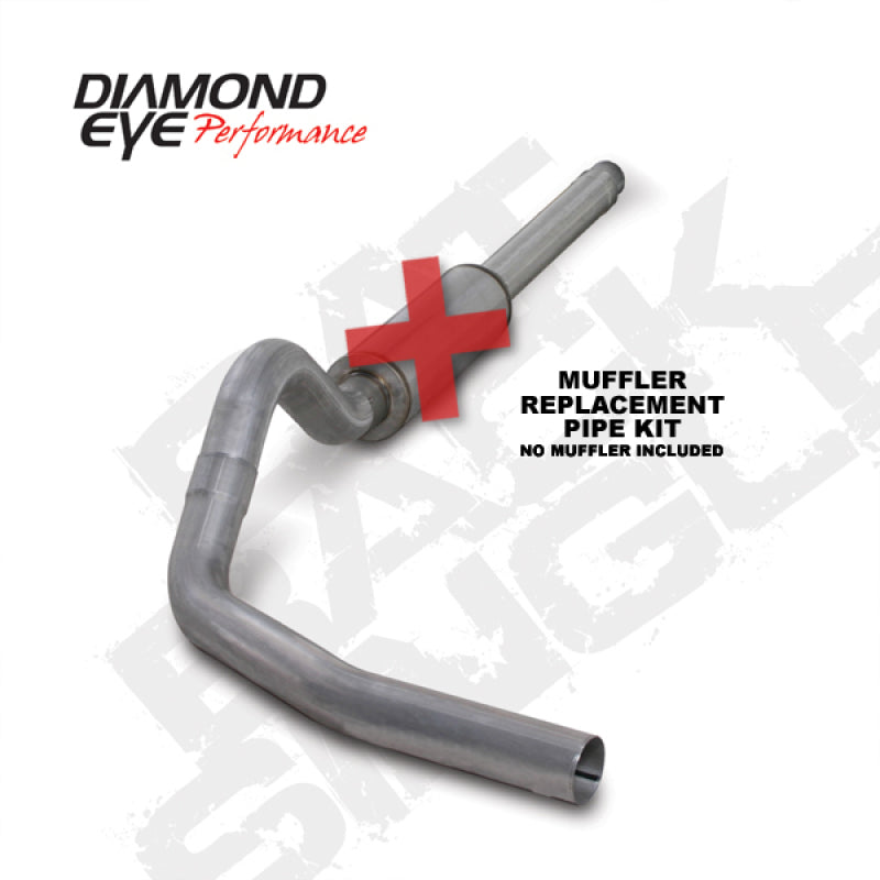 Diamond Eye Performance K4310A-RP - Diamond Eye KIT 4in CB MFLR RPLCMENT PIPE SGL AL: 94-97 FORD 7.3L F250/F350 PWRSTROKE