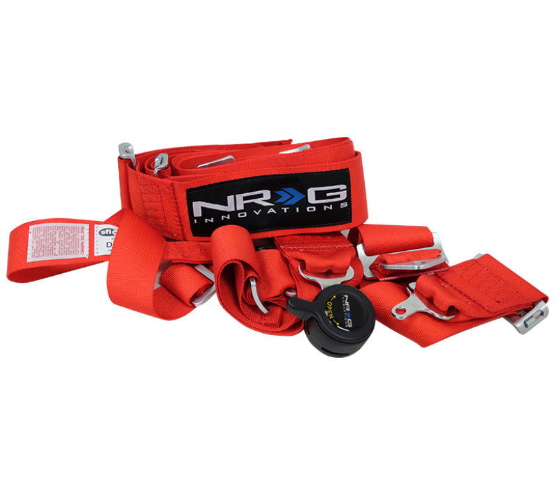 NRG SBH-RS5PCRD - SFI 16.1 5PT 3in. Seat Belt Harness / Cam LockRed